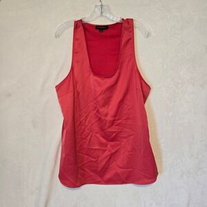 Banana Republic Red Satin Racerback Tank Top Women's XL